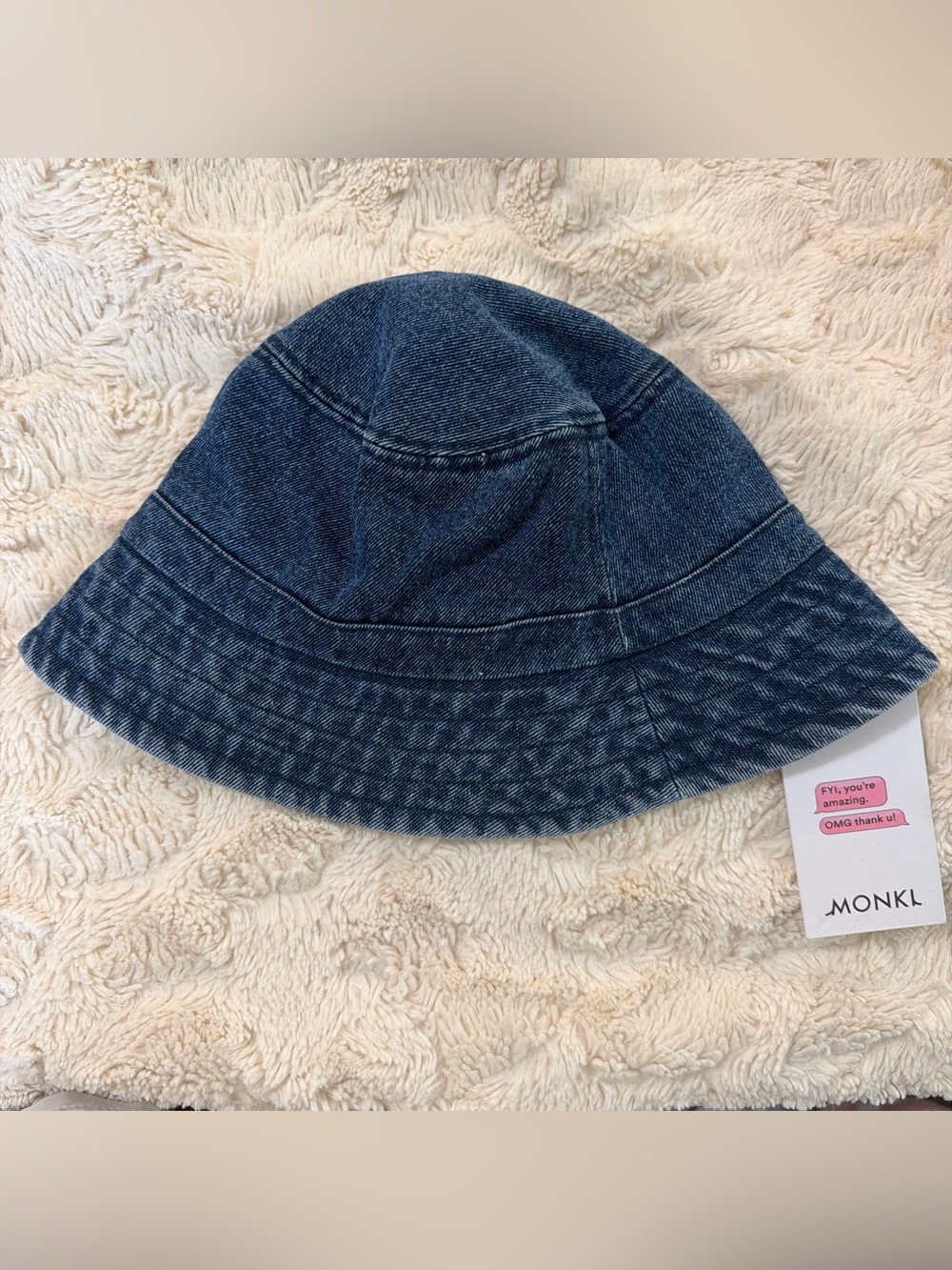 Monki Dark Denim Bucket Hat
